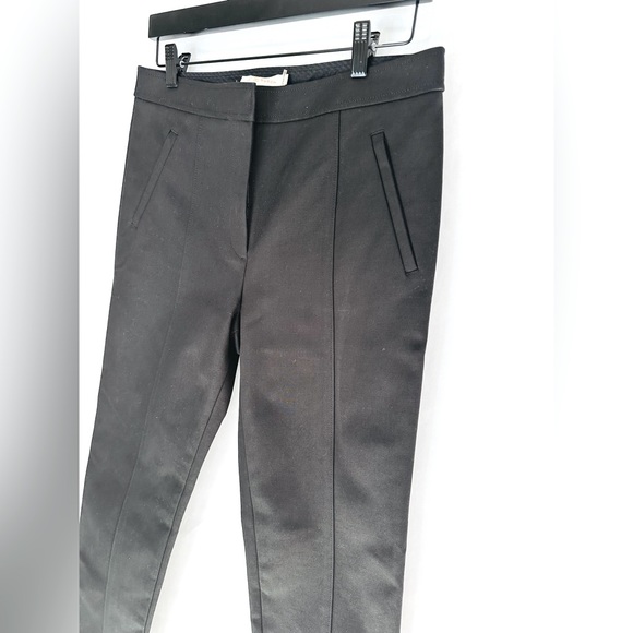 Tory Burch Vanner Cropped Ankle Straight Leg Black Pant Size 8 - Picture 8 of 13